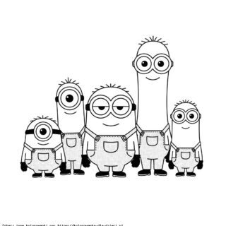 Kolorowanka Minionki razem