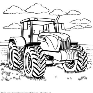 Traktor kolorowanka do druku