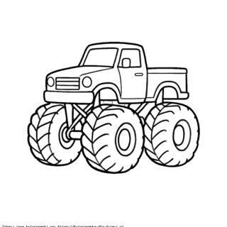 Kolorowanka Monster Truck w jeździe