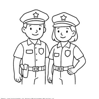 Kolorowanka Policjanci
