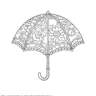 Kolorowanka Parasol we wzory
