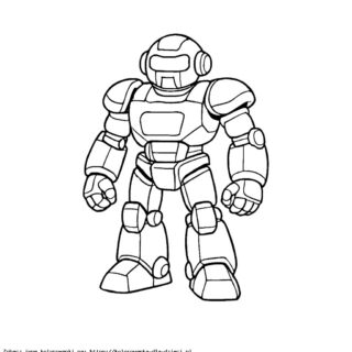 Kolorowanka Robot Bojowy stojący