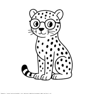 Kolorowanka Gepard W Okularach