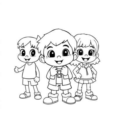 Postacie z Bajek Kolorowanka