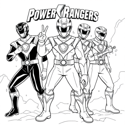 Power Rangers Kolorowanka