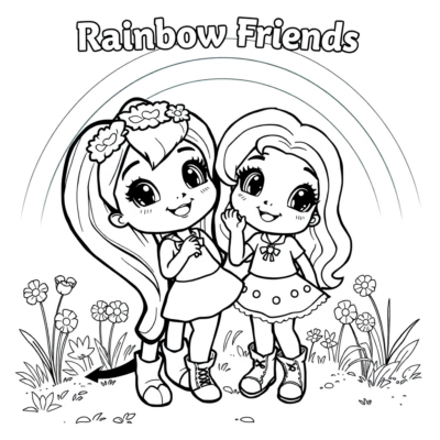 Kolorowanka: rainbow friends kolorowanka