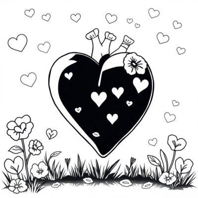 Kolorowanka: serce kolorowanka dla dzieci