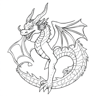 Smok kolorowanka