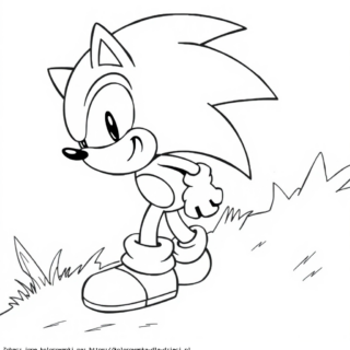 Kolorowanka Sonic na spacerze