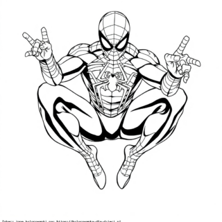 Kolorowanka Spider-Man w kuckach