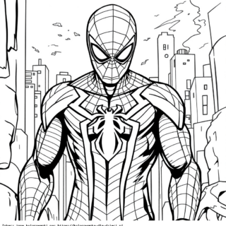 Kolorowanka Spider-Man w mieście