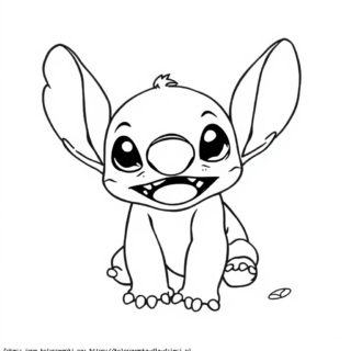 Kolorowanka Stitch na Rysunku