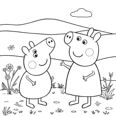 Kolorowanka: świnka peppa kolorowanka