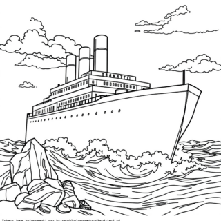 Kolorowanka Statek Titanic