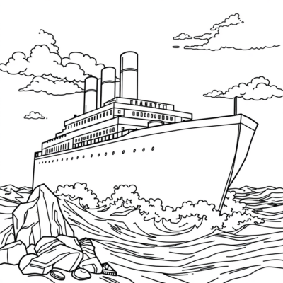 Kolorowanka: titanic kolorowanka dla dzieci