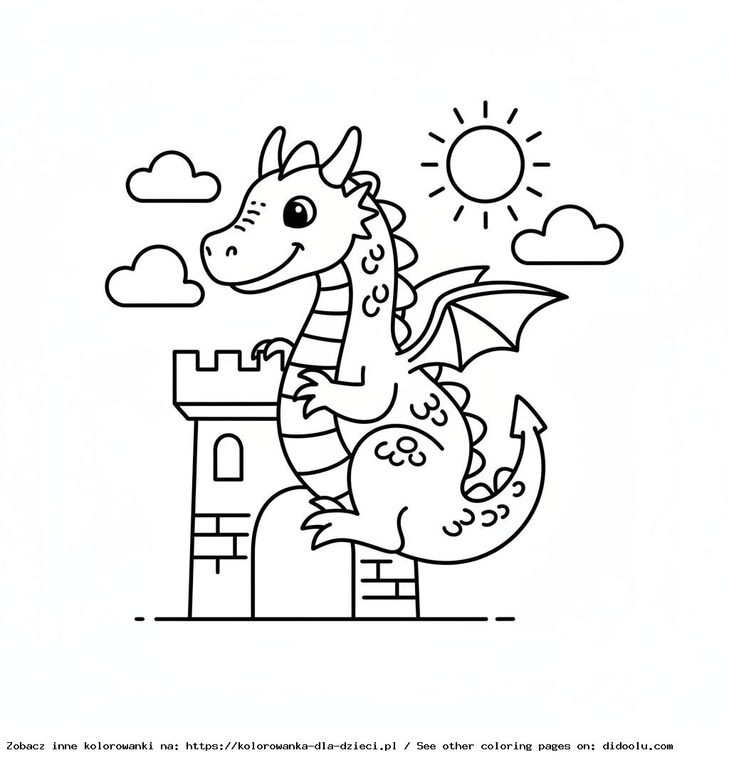 Smok kolorowanka