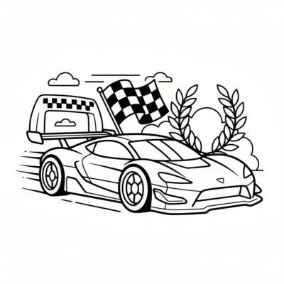 Wyścigówka Kolorowanka