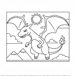 Kolorowanki Pokemon Charizard