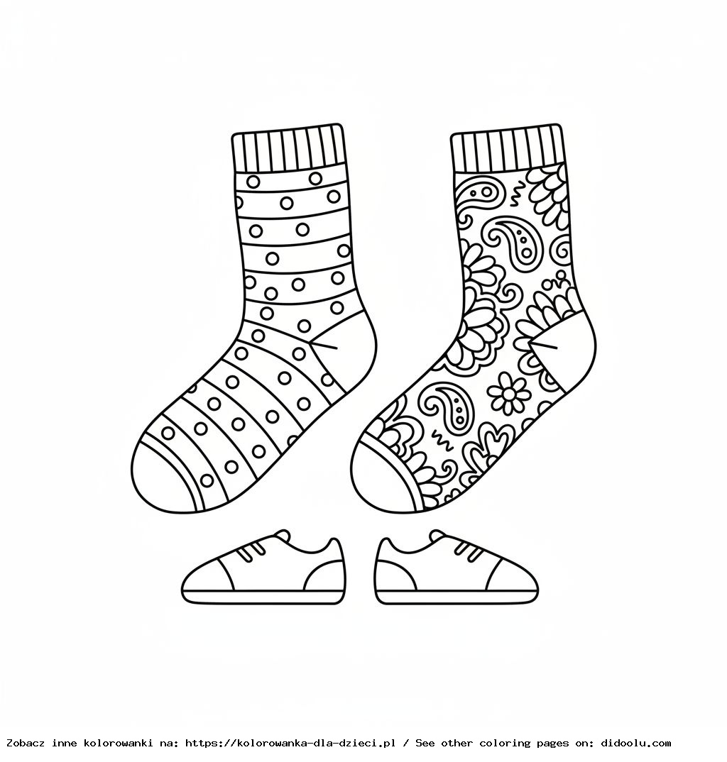 Skarpety kolorowanka