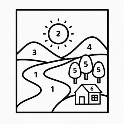 Kolorowanka po numerach do druku