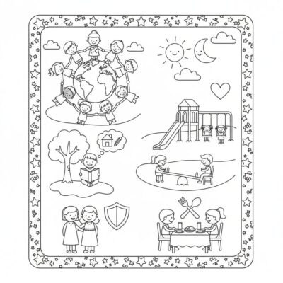 Prawa Dziecka Kolorowanki
