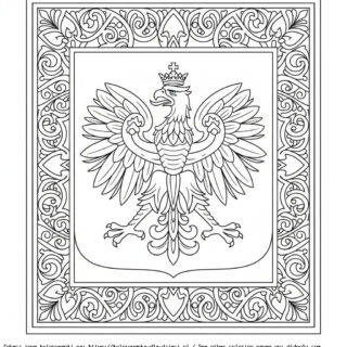 Kolorowanka Godło Polski