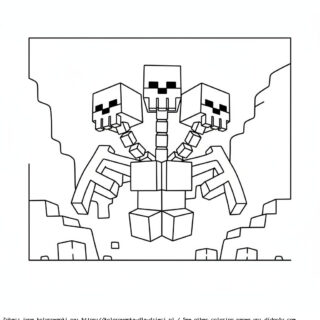 Kolorowanki Minecraft Wither