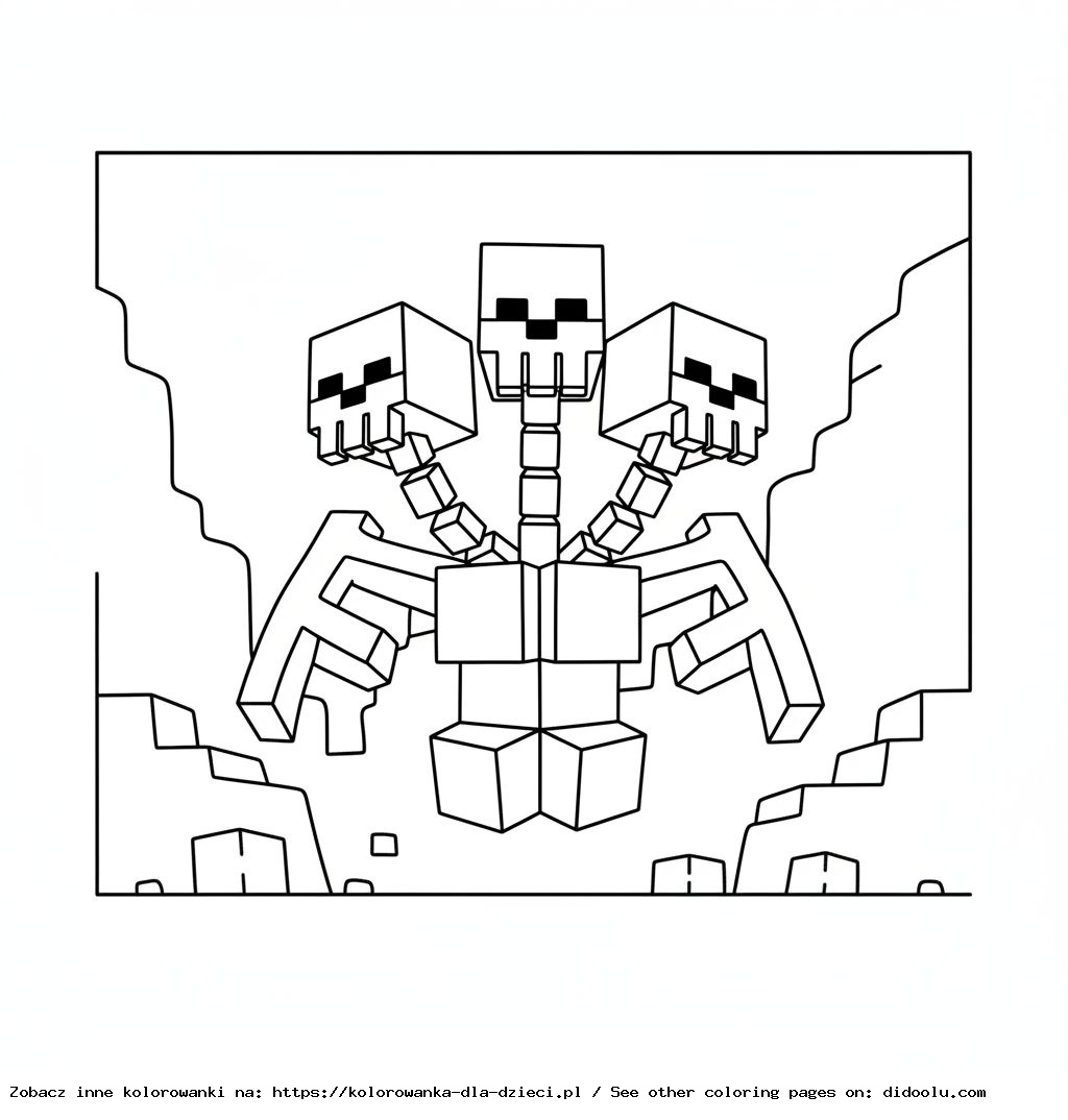 Kolorowanki Minecraft Wither
