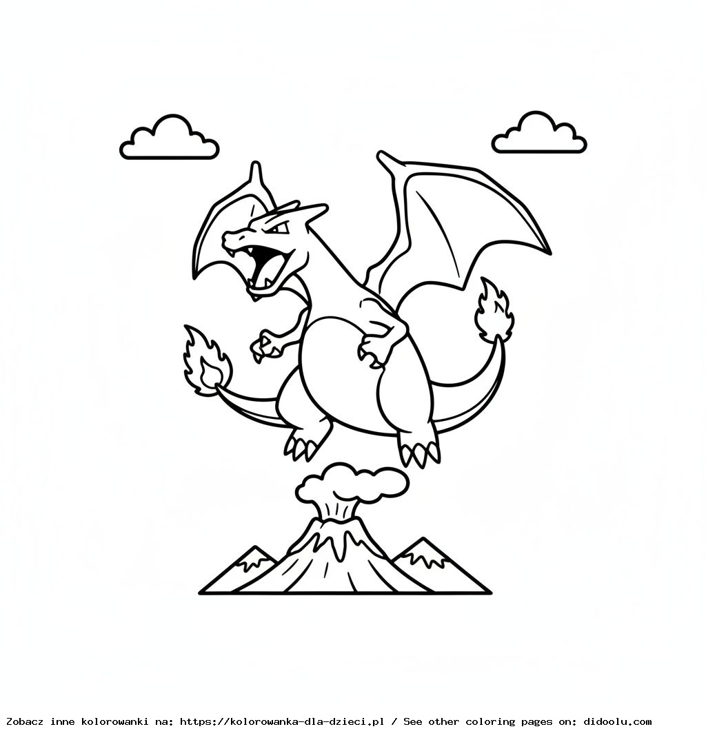 Charizard Kolorowanka