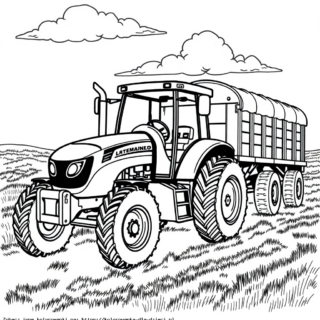 Traktor z przyczepą kolorowanka