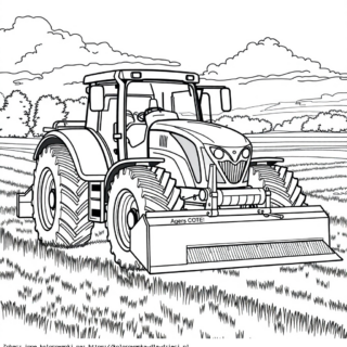 Traktor z siewnikiem kolorowanka