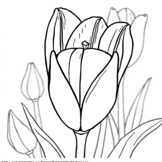 Kolorowanka Tulipan