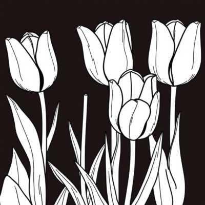 Tulipany kolorowanka