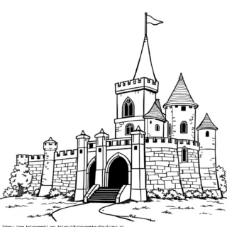 Kolorowanka Zamek Warowny