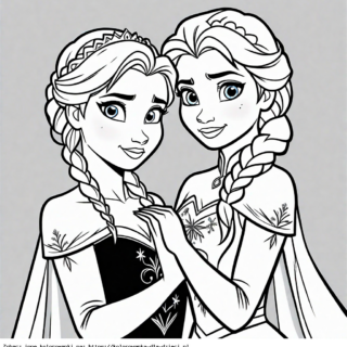 anna i elsa kolorowanki