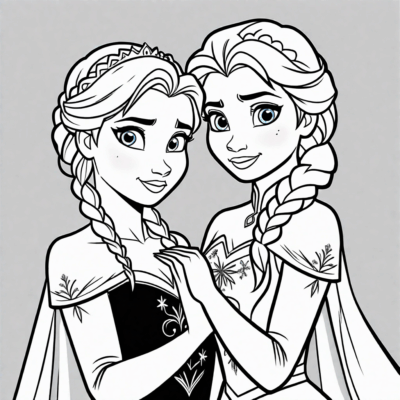 anna i elsa kolorowanki