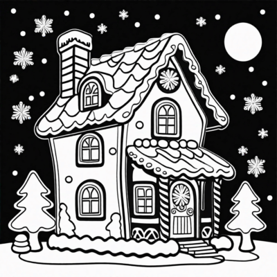 domek z piernika kolorowanka