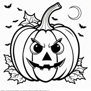 Kolorowanka Dynia Halloweenowa