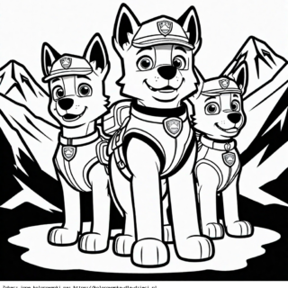 Kolorowanka Everest Z Psi Patrol