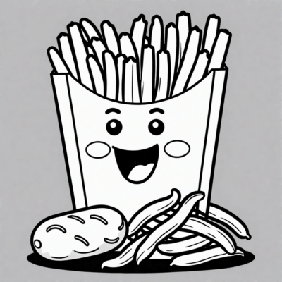 kolorowanki frytka i kartofelcia