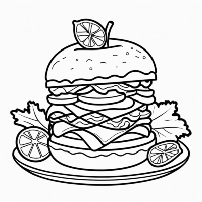 jedzenie kolorowanka