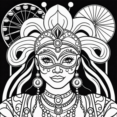 karnawałowe kolorowanki