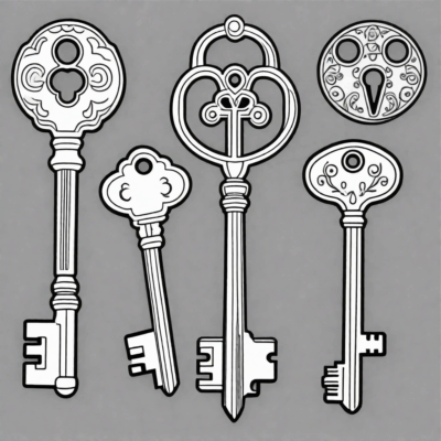 klucze kolorowanka