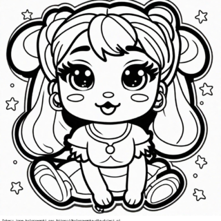 Kolorowanka Lalka Chibi