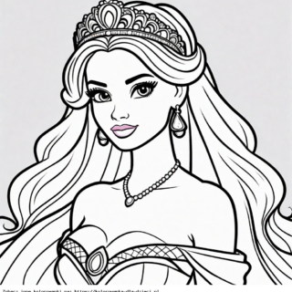 kolorowanki barbie księżniczka