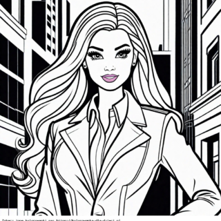 Kolorowanka Barbie Agentka