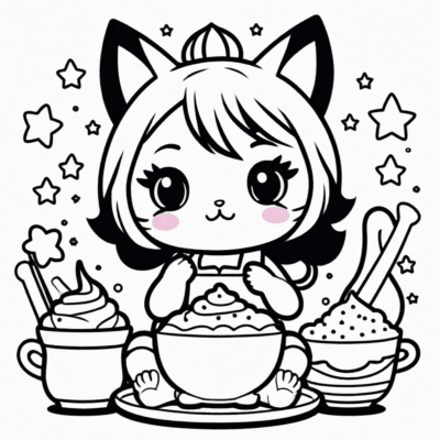 kolorowanki do druku kawaii