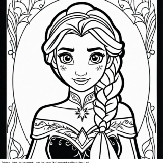 Kolorowanka Elsa portret