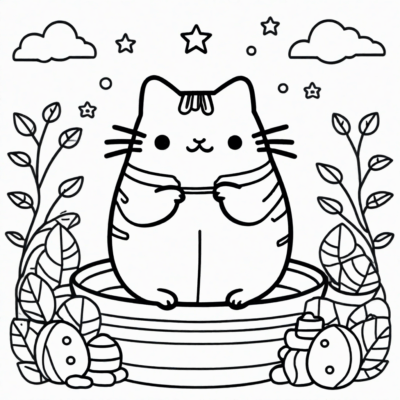 kolorowanki pusheen do wydruku