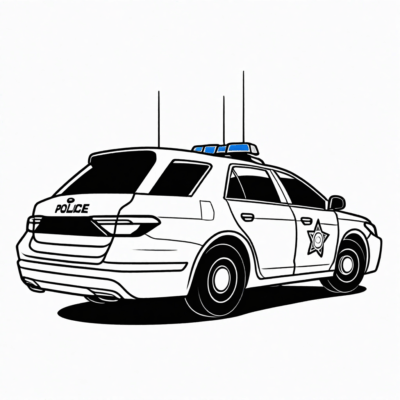 kolorowanki samochody policyjne